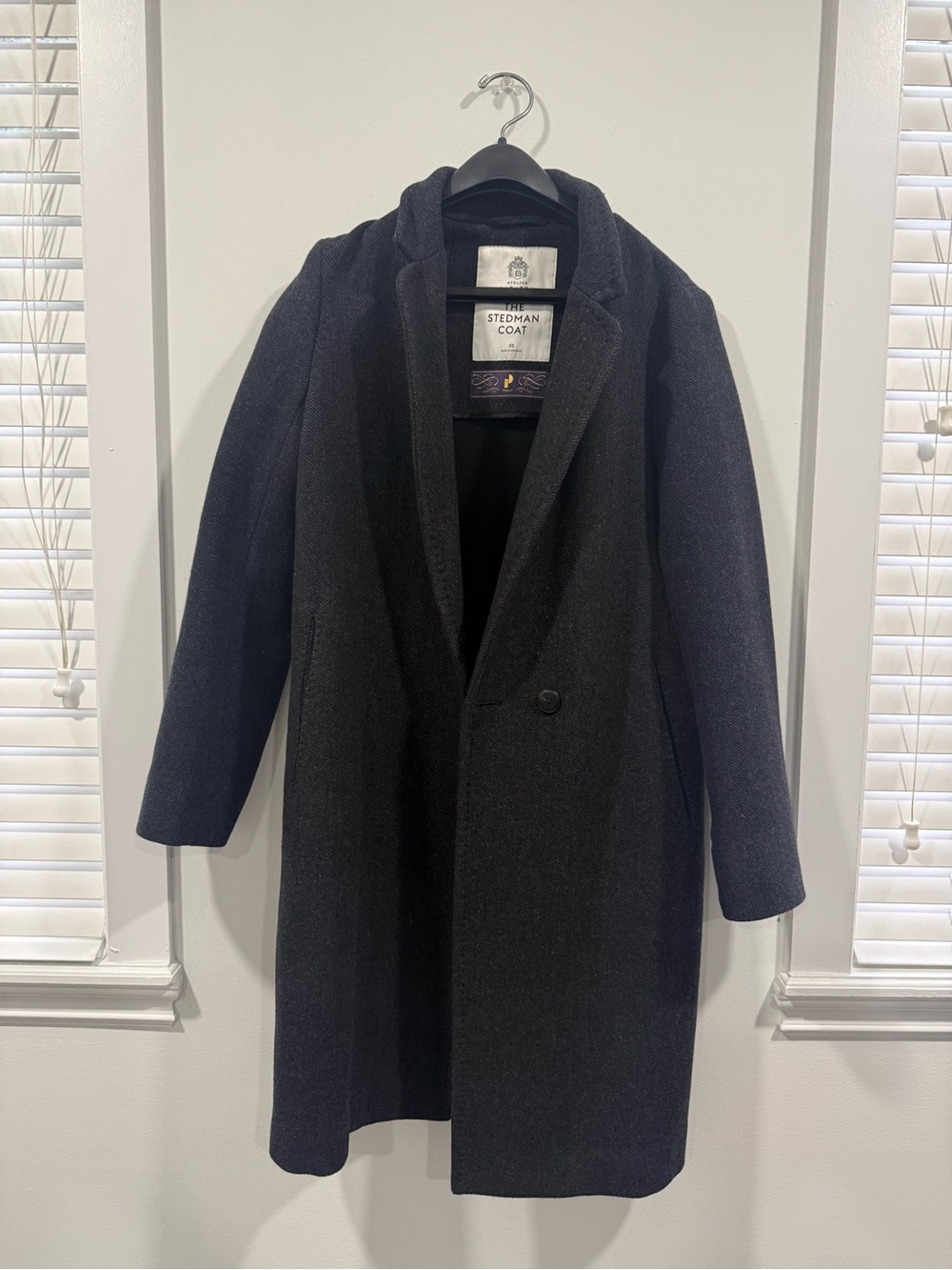 Charcoal grey Aritzia Babaton Stedman coat